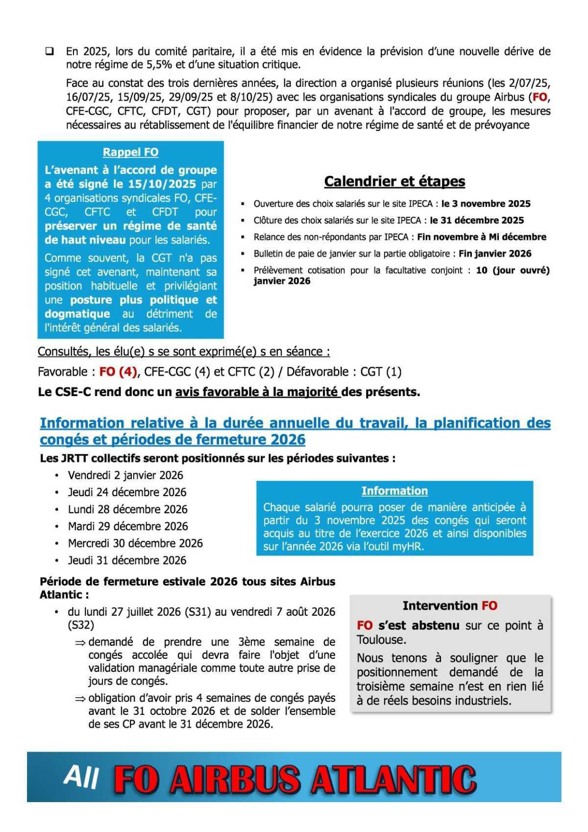 Compte rendu succinct du CSE-C du 14 novembre 2025