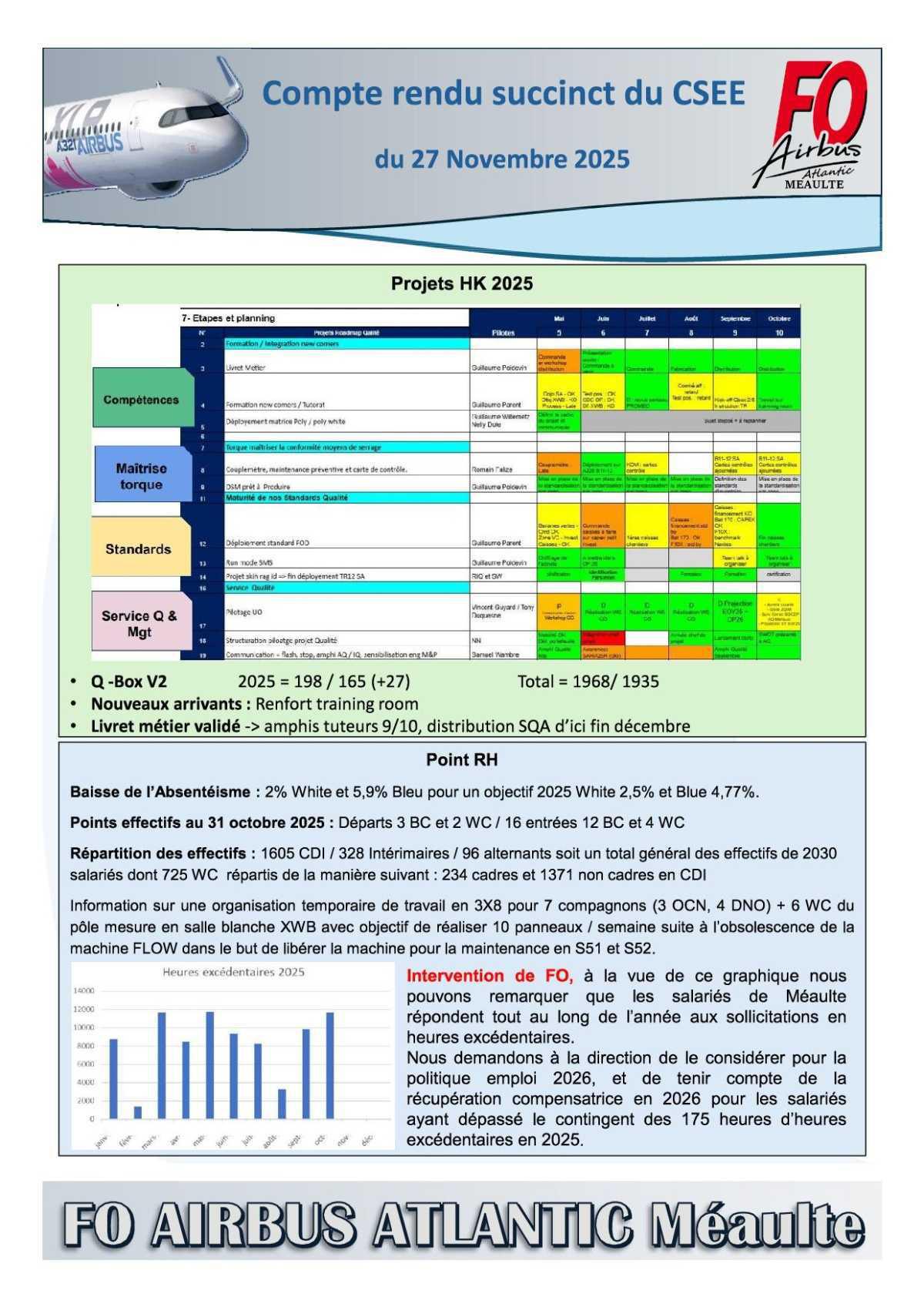 Compte rendu succinct du CSEE du 27 novembre 2025