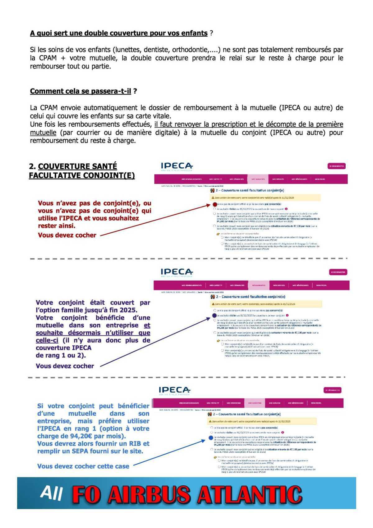 "Mutuelle IPECA 2026" le tuto de FO