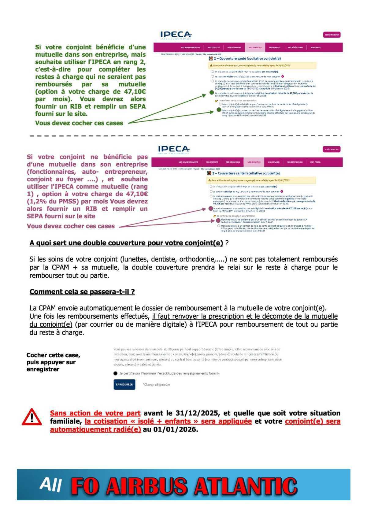"Mutuelle IPECA 2026" le tuto de FO