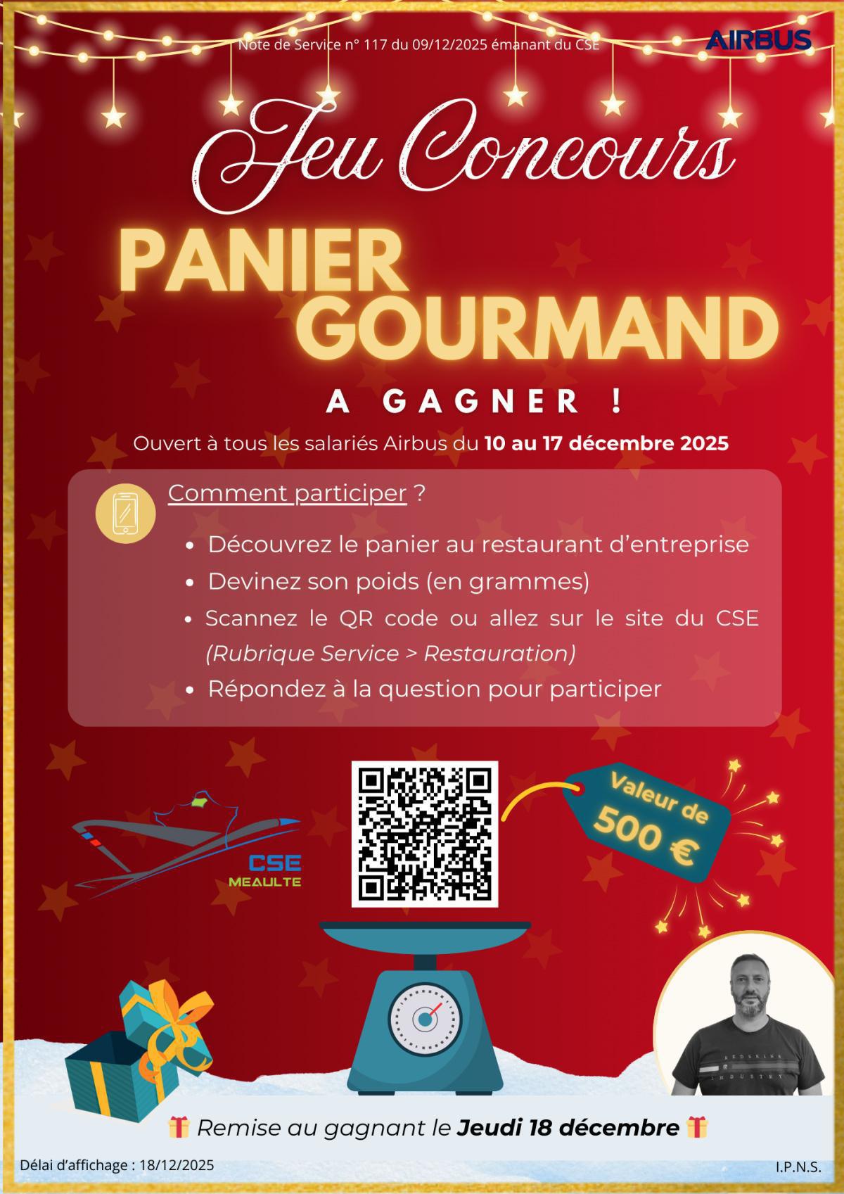 Jeu concours "PANIER GOURMAND"
