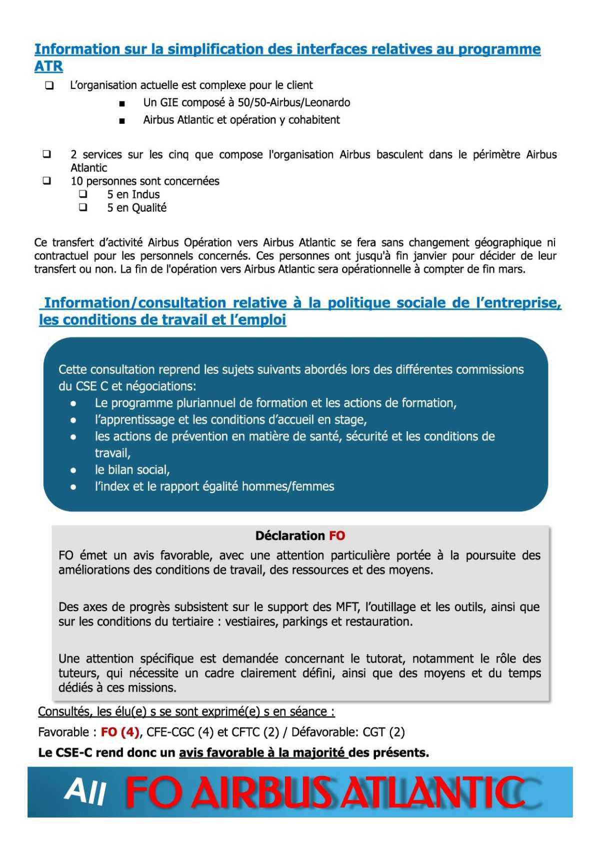 Compte rendu partiel du CSE-C du 18 décembre 2025