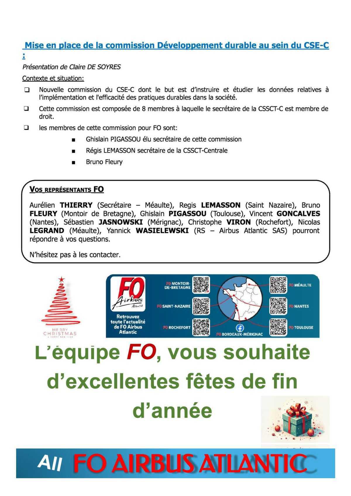 Compte rendu partiel du CSE-C du 18 décembre 2025