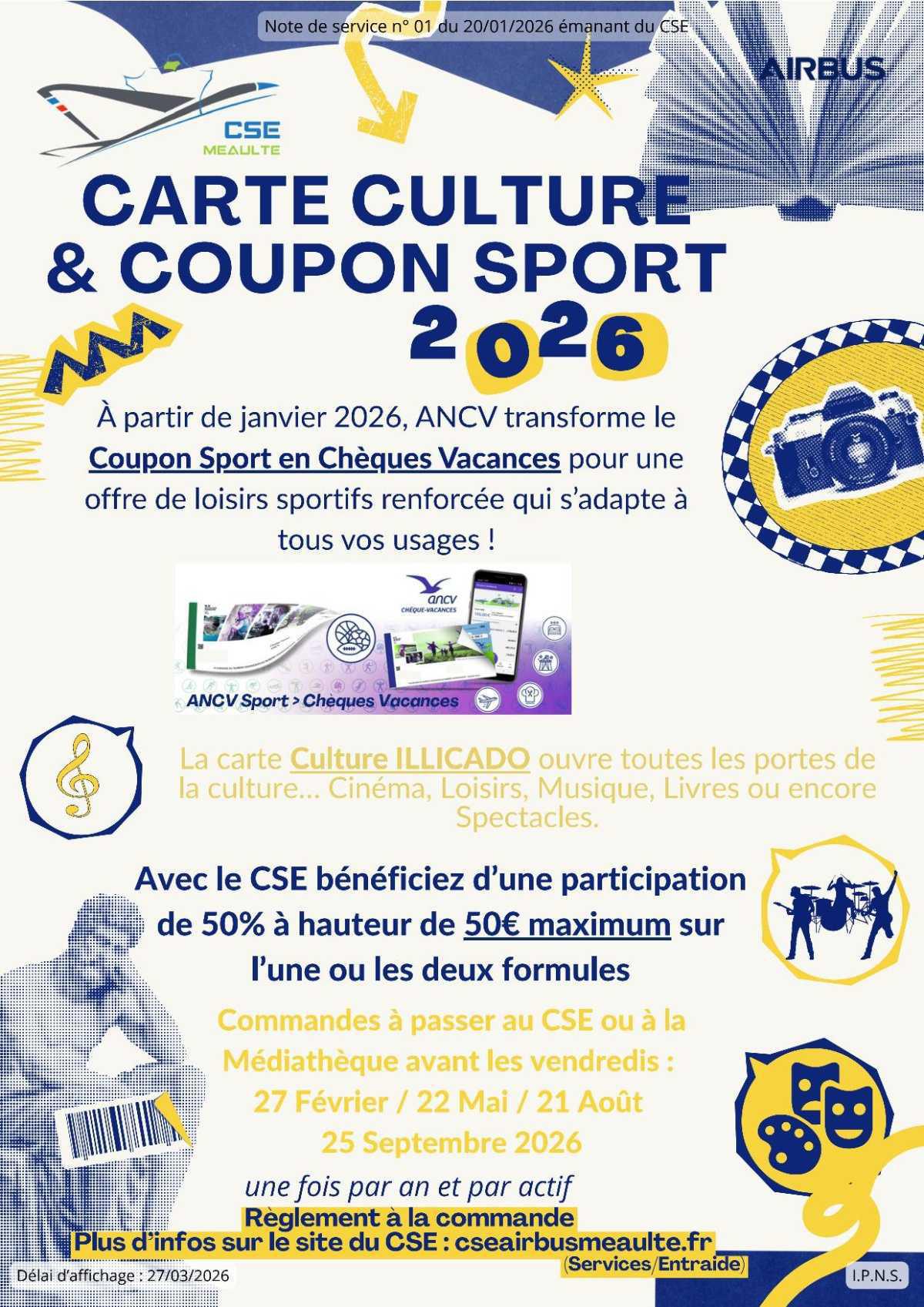 Carte culture et coupon sport