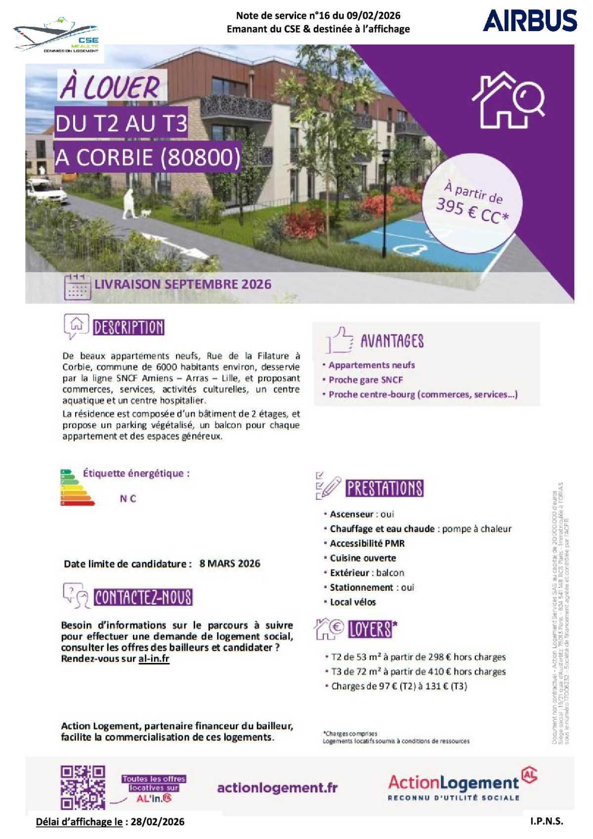 Action logement "T2 au T3 à louer"