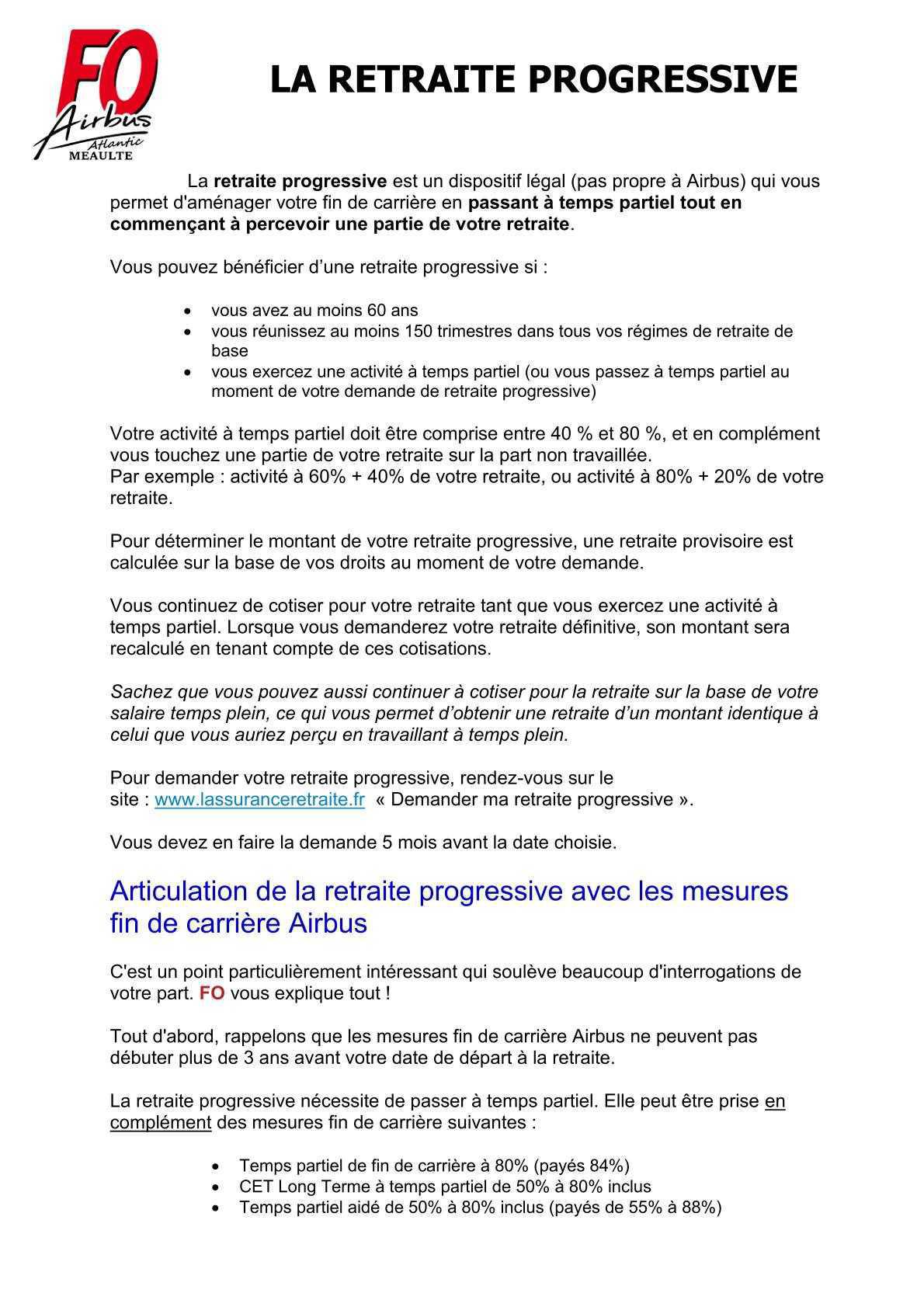 Retraite progressive