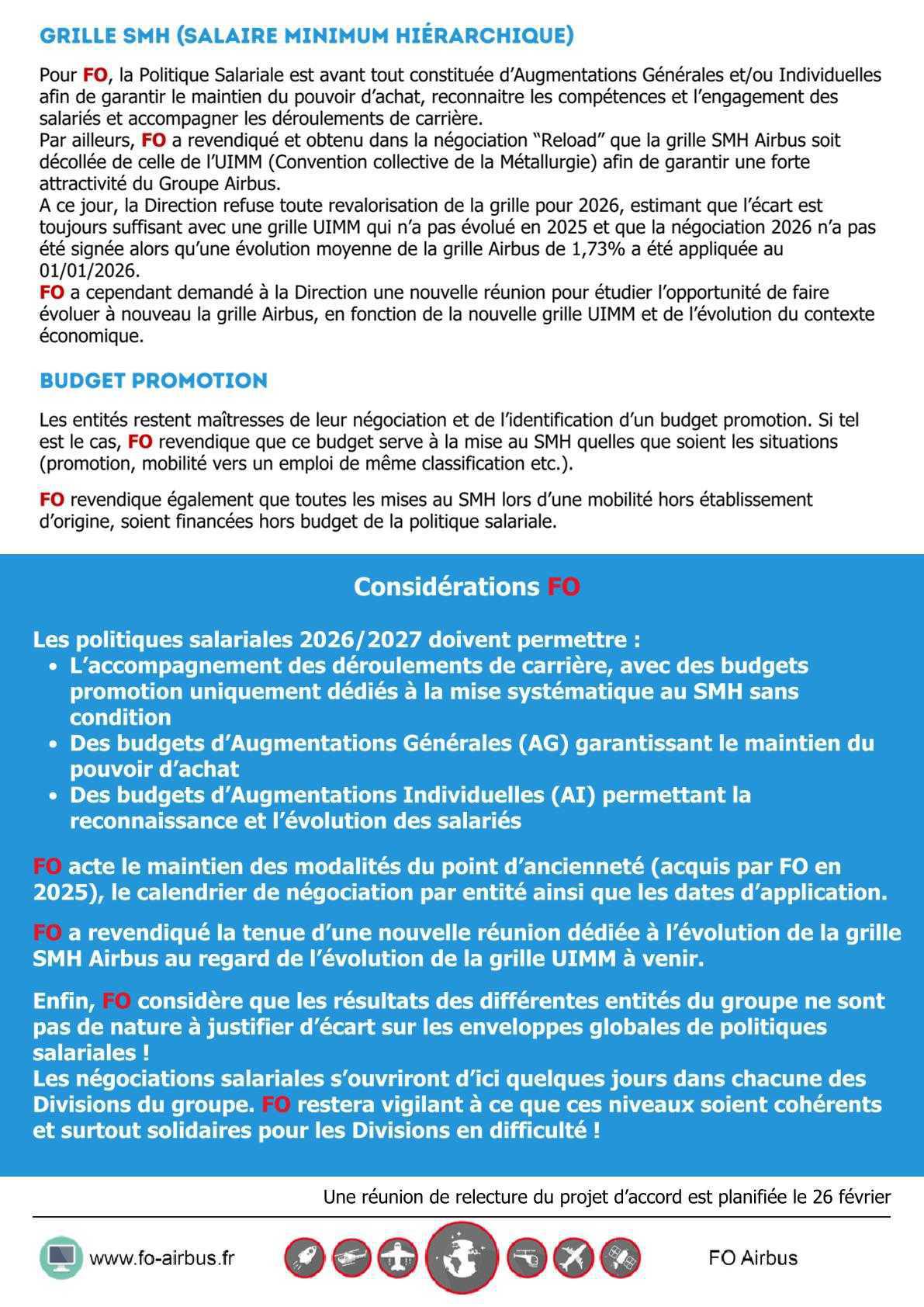 Politique salariale 2026 Groupe Airbus France