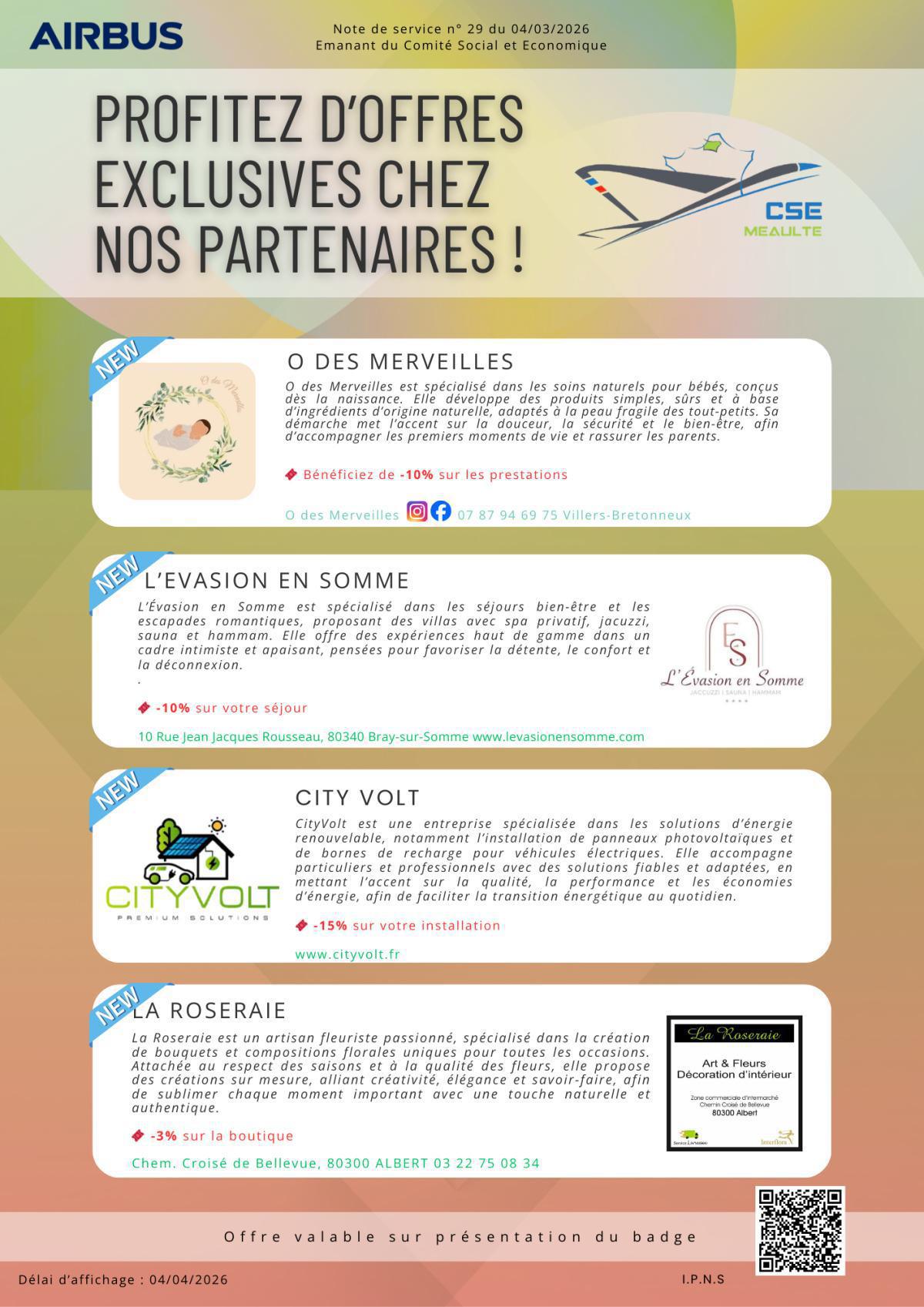 Partenaires de votre CSE