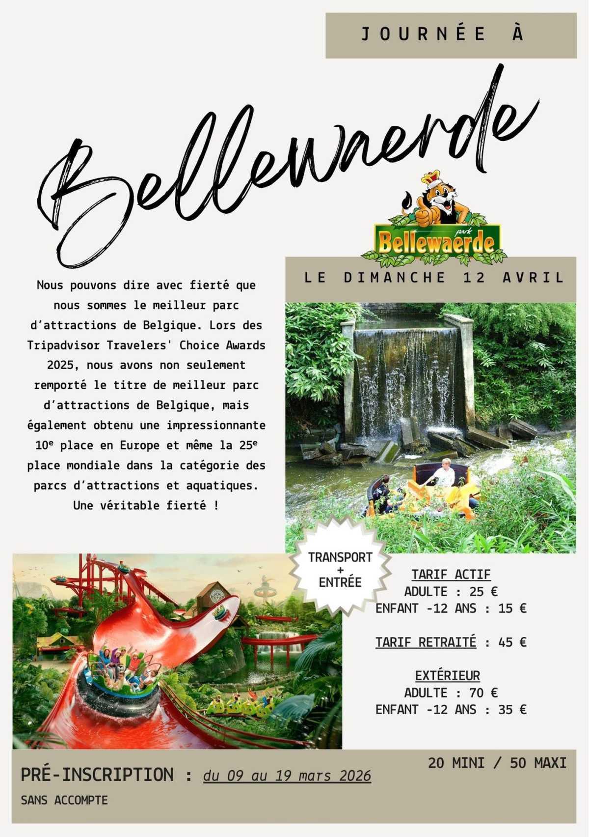 Catalogue Sorties & Week-ends 2026