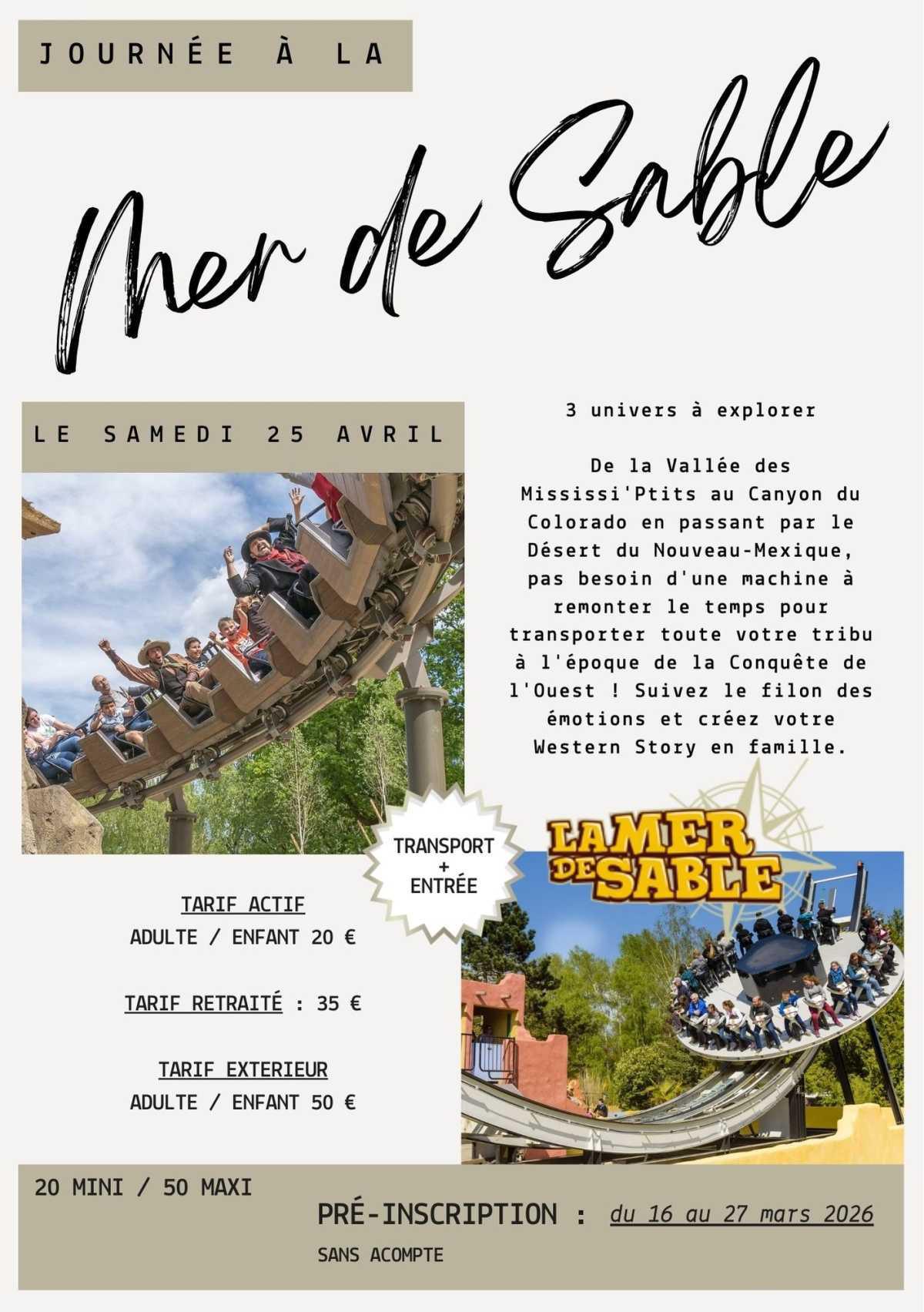 Catalogue Sorties & Week-ends 2026