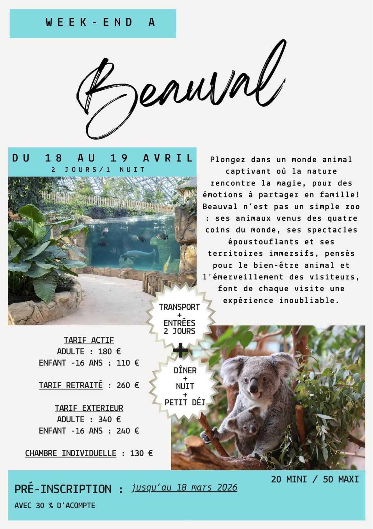 Catalogue Sorties & Week-ends 2026