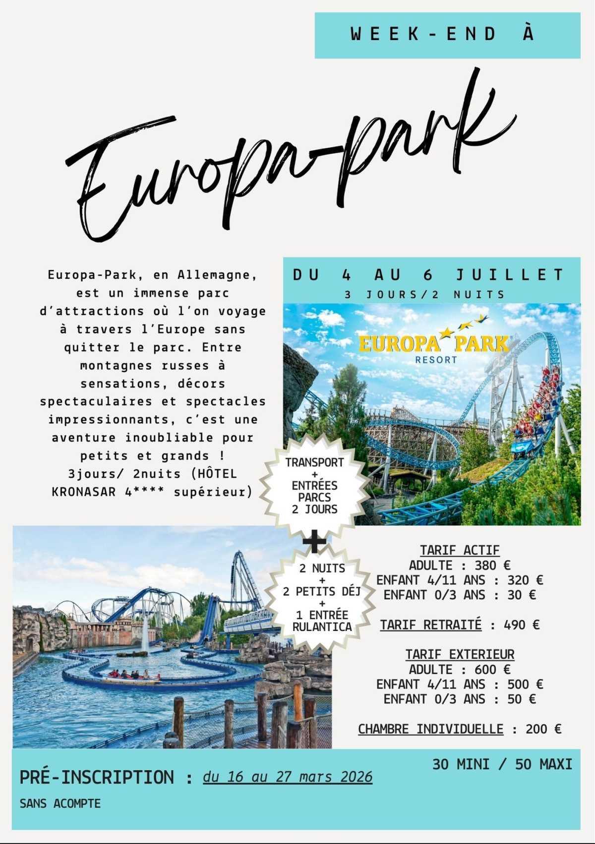 Catalogue Sorties & Week-ends 2026