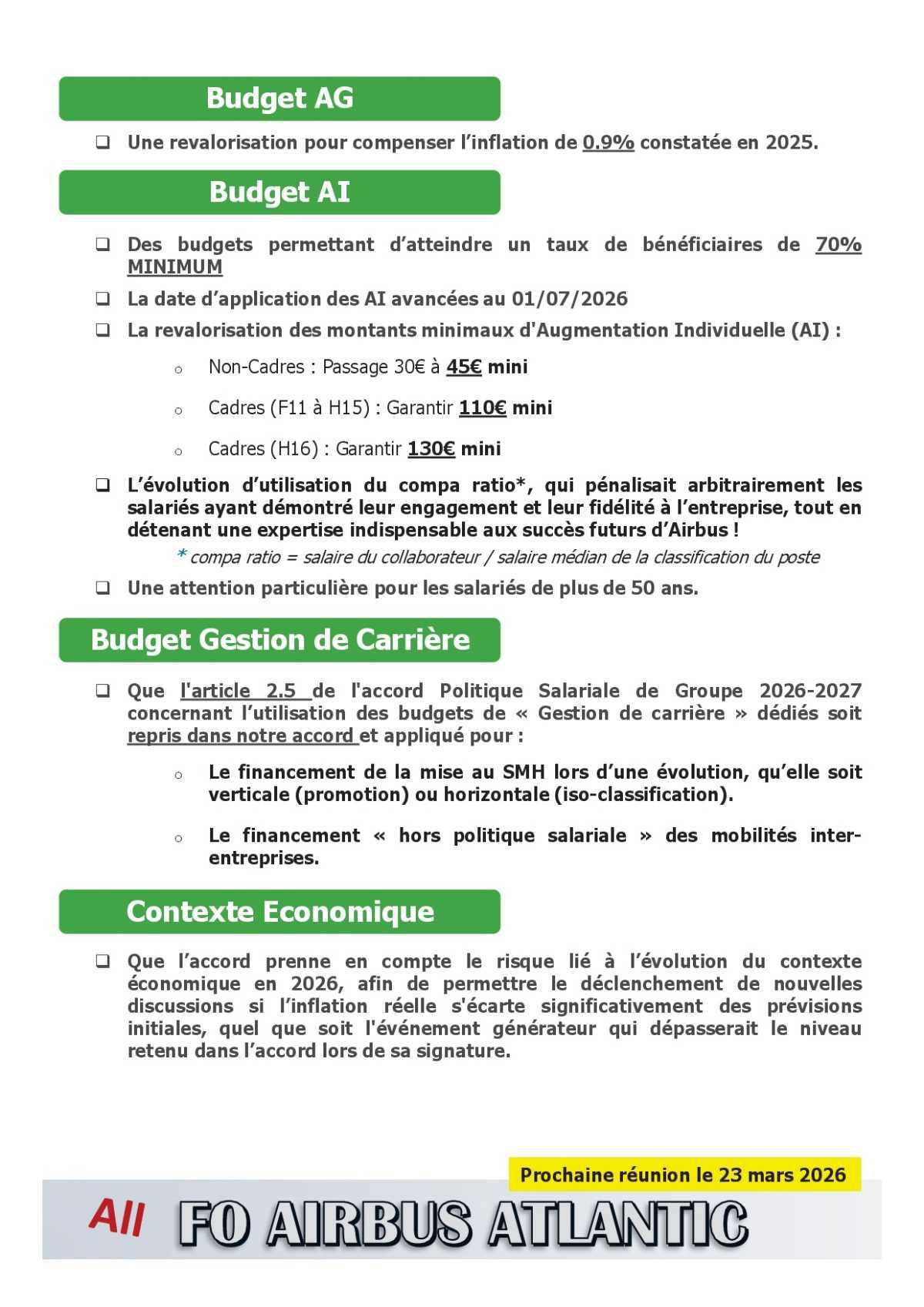 Politique Salariale 2ème réunion