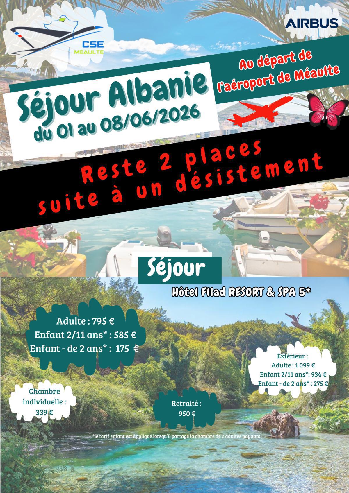 Séjour Albanie "2 places disponibles"