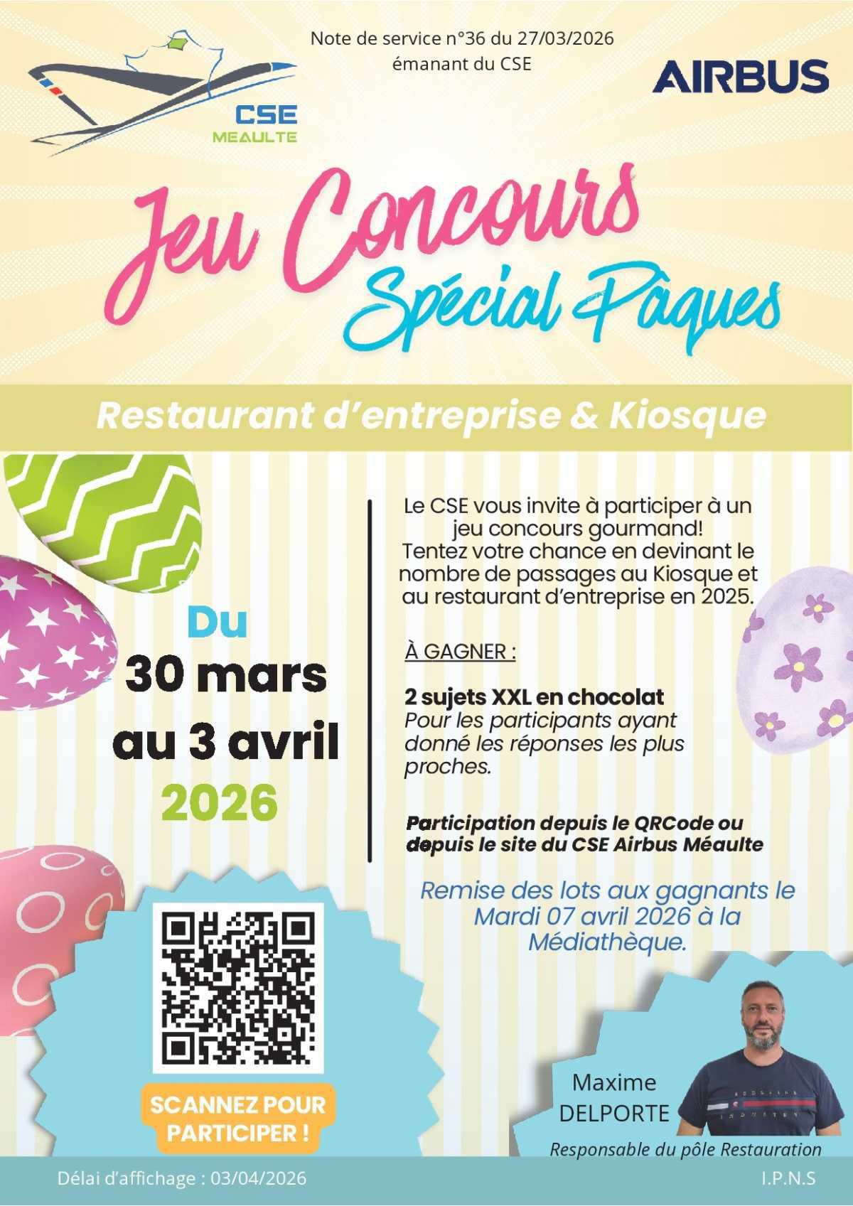 Jeu concours "Spécial Pâques"