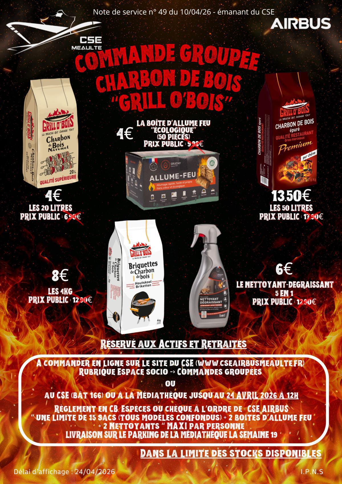 Commande groupée "Charbon de bois"