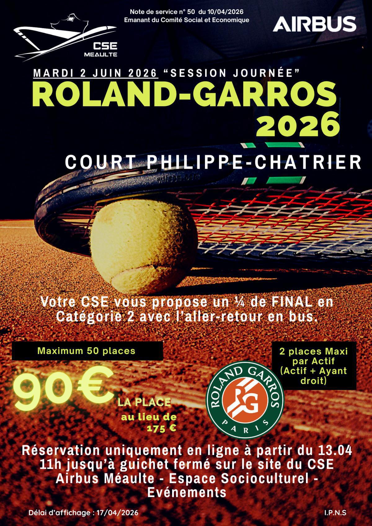 Sortie "ROLAND-GARROS"🎾