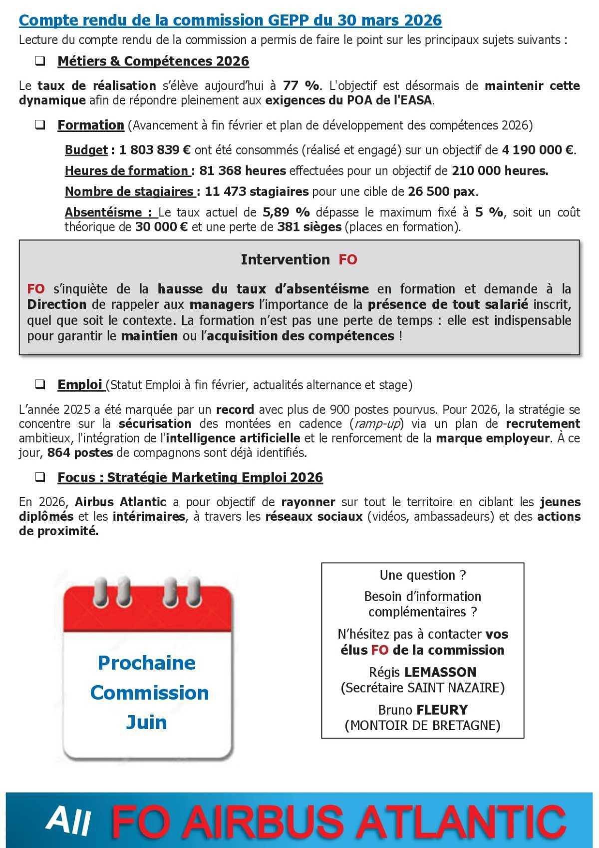 Compte Rendu partiel du CSE-C du 8 avril 2026