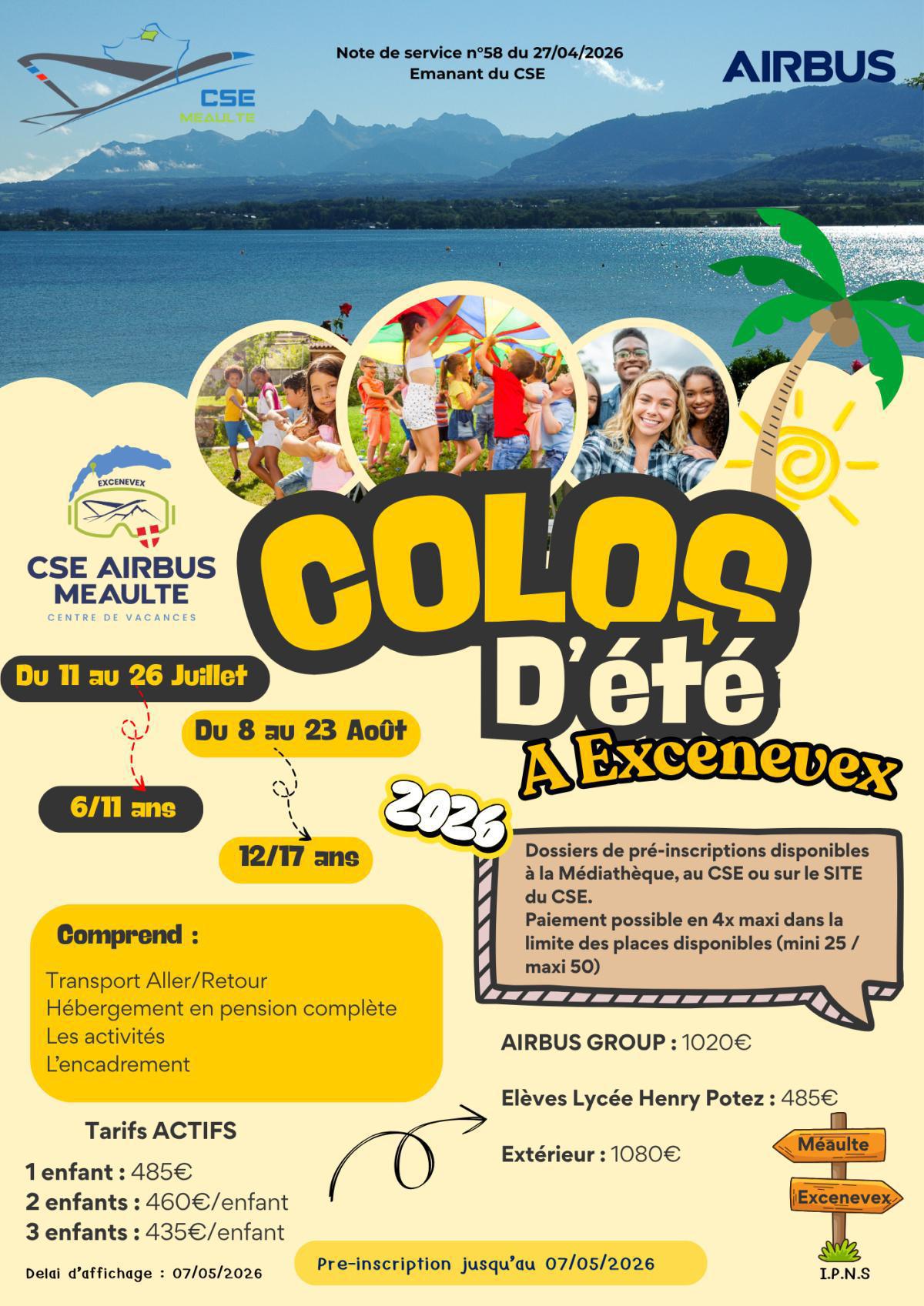 Colonie d'été à Excenevex