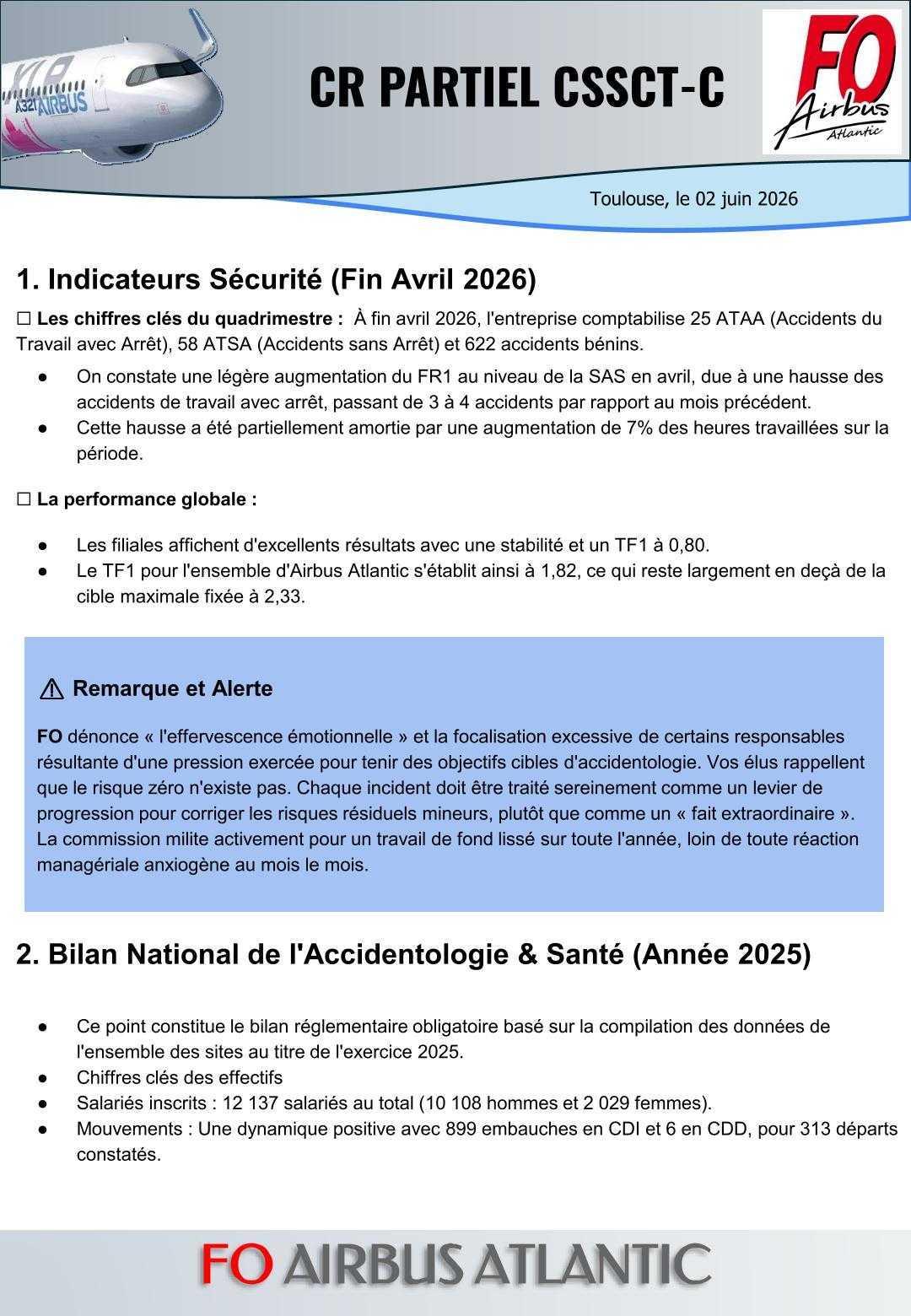 Compte rendu CSSCT-C du 2 juin 2026