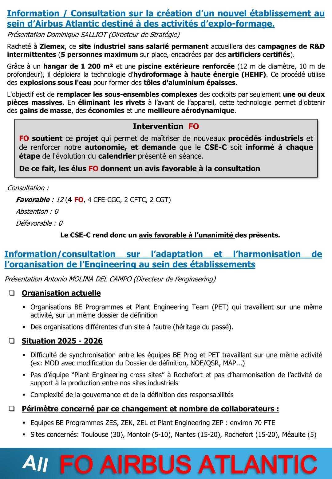 Compte rendu succinct du CSE-C du 25 juin 2026