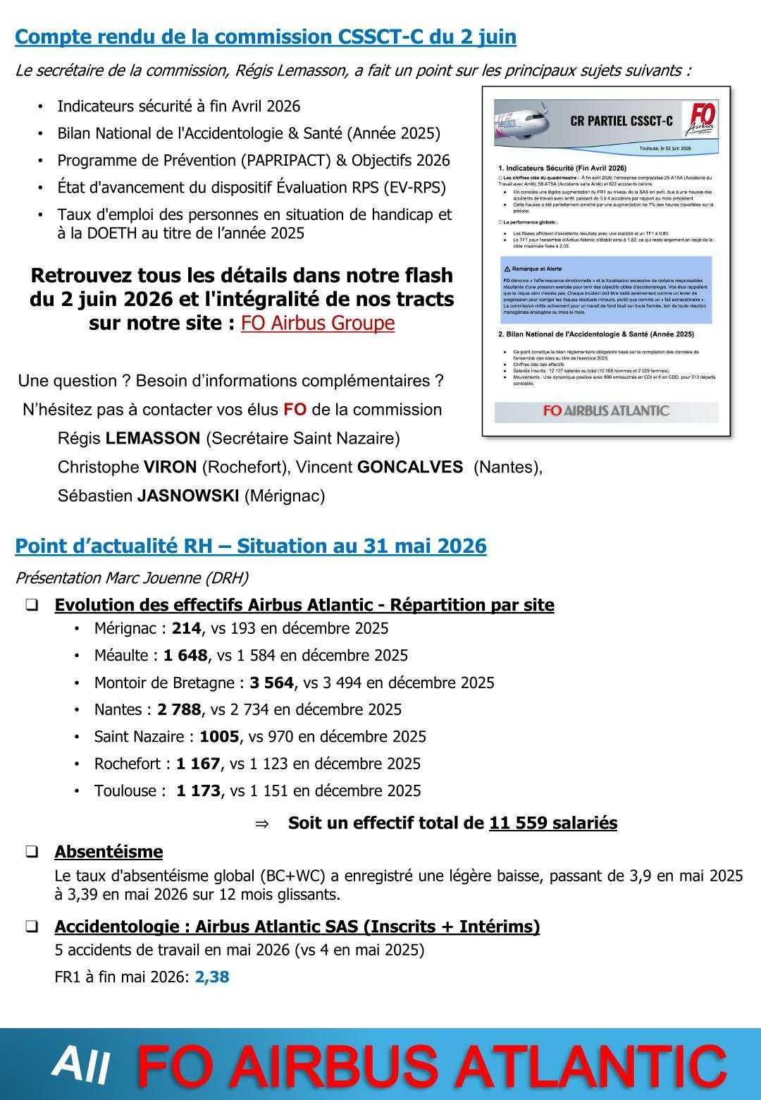 Compte rendu succinct du CSE-C du 25 juin 2026