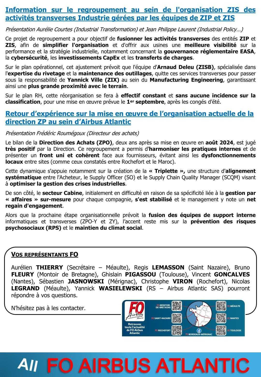 Compte rendu succinct du CSE-C du 25 juin 2026