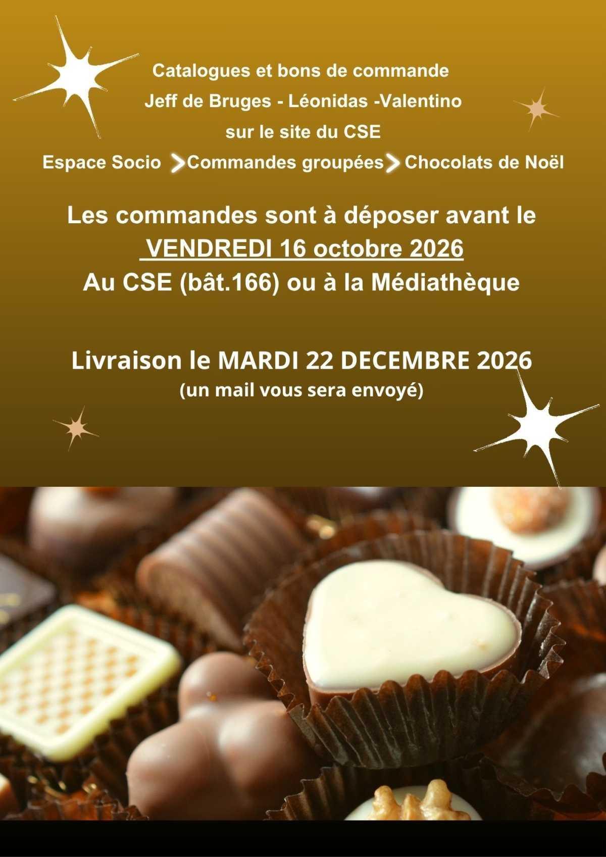 Commandes groupées "Chocolats de Noël"