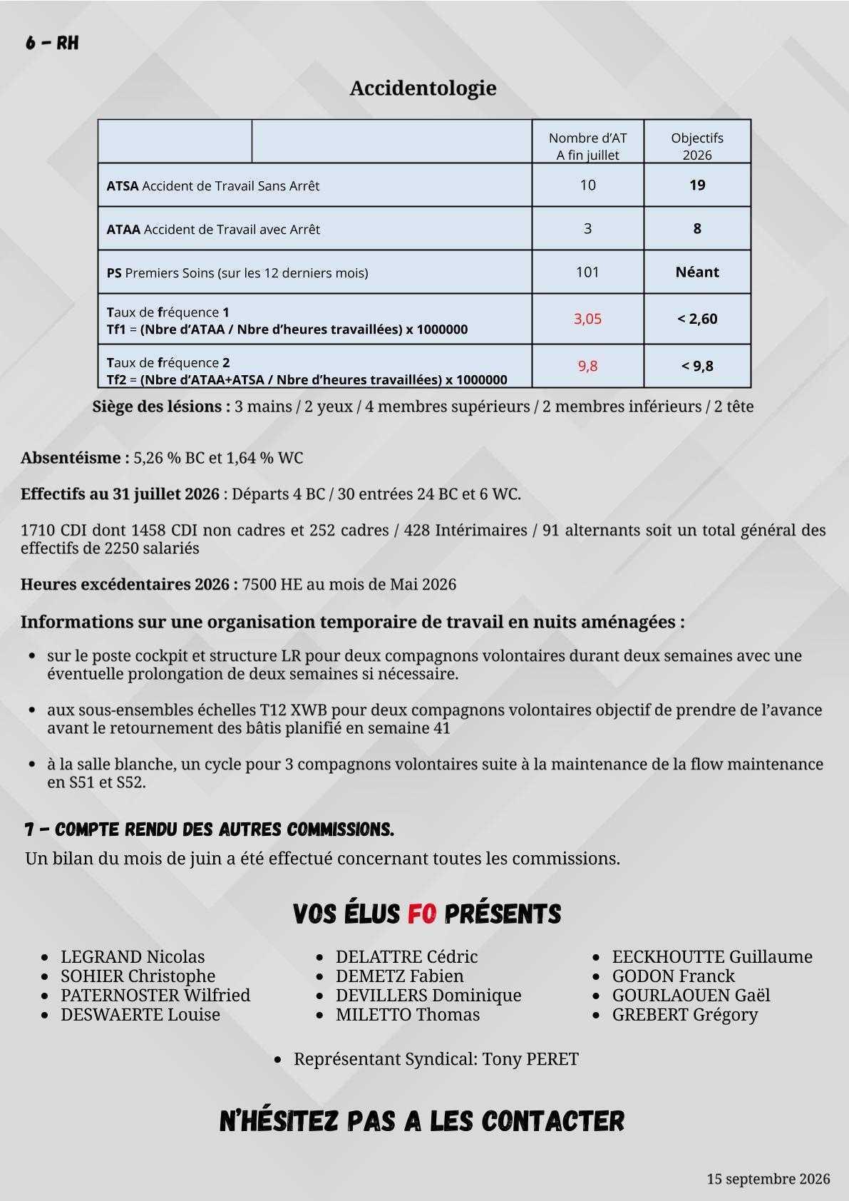 Compte rendu succinct du CSEE du 27 août 2026