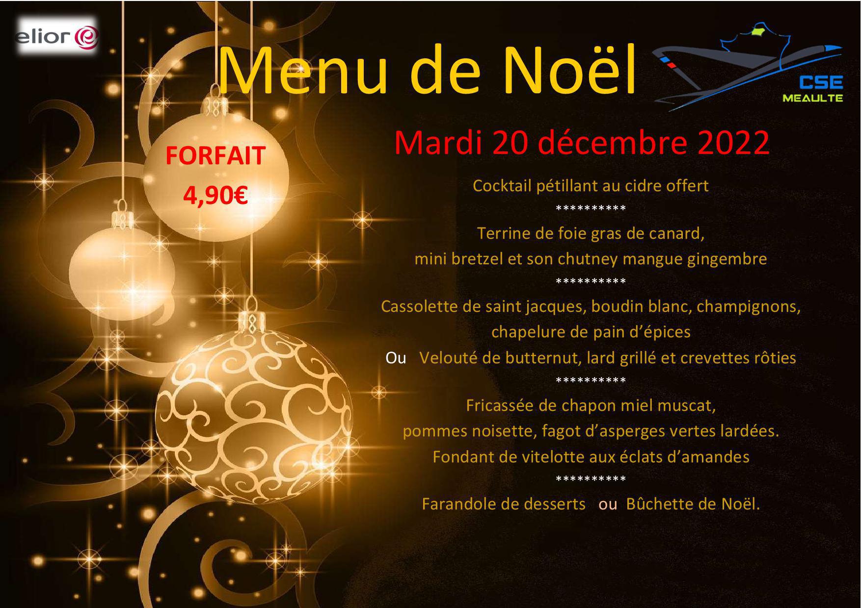 Menu de Noel
