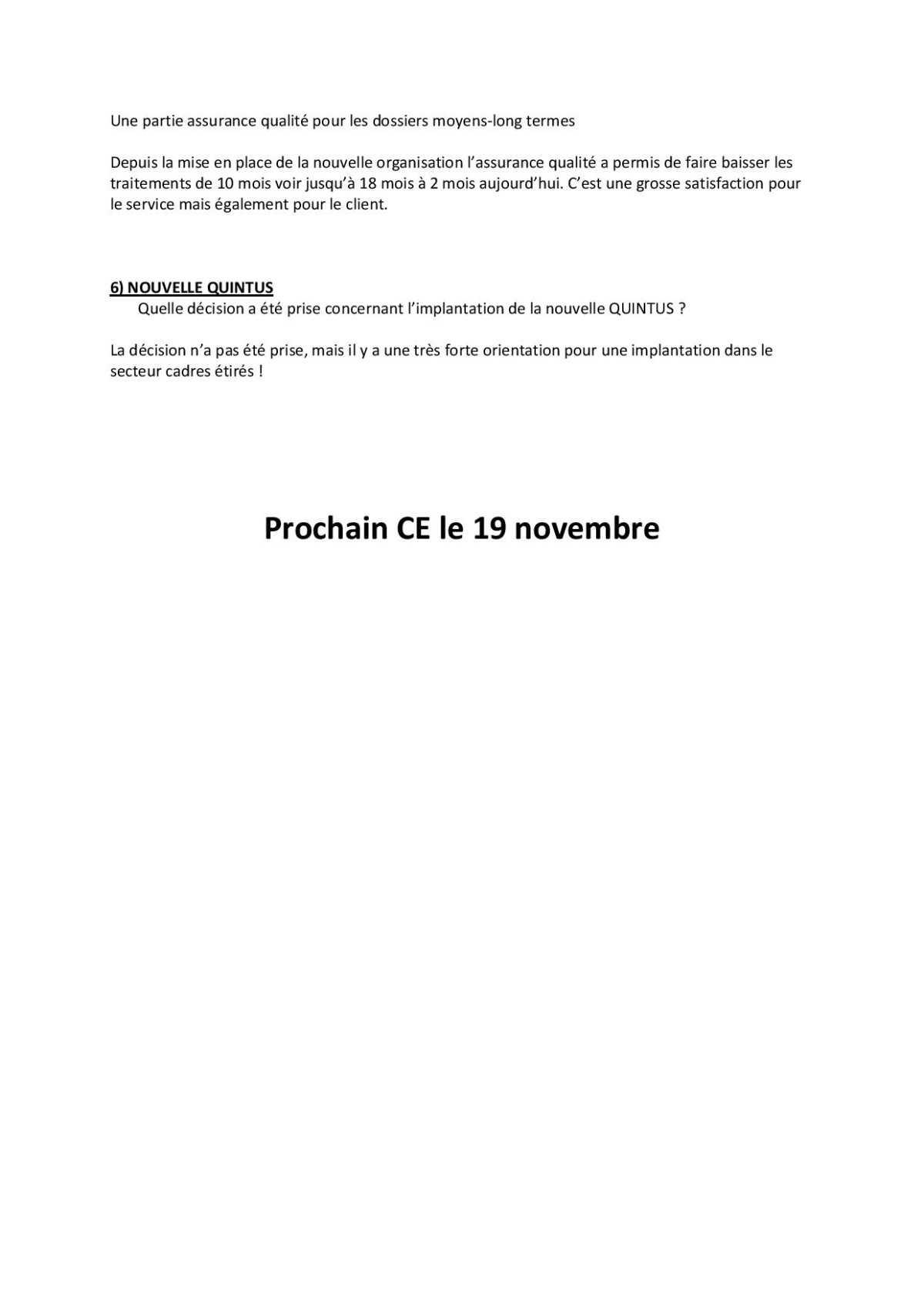 Compte Rendu Succin du CE du 25 Octobre