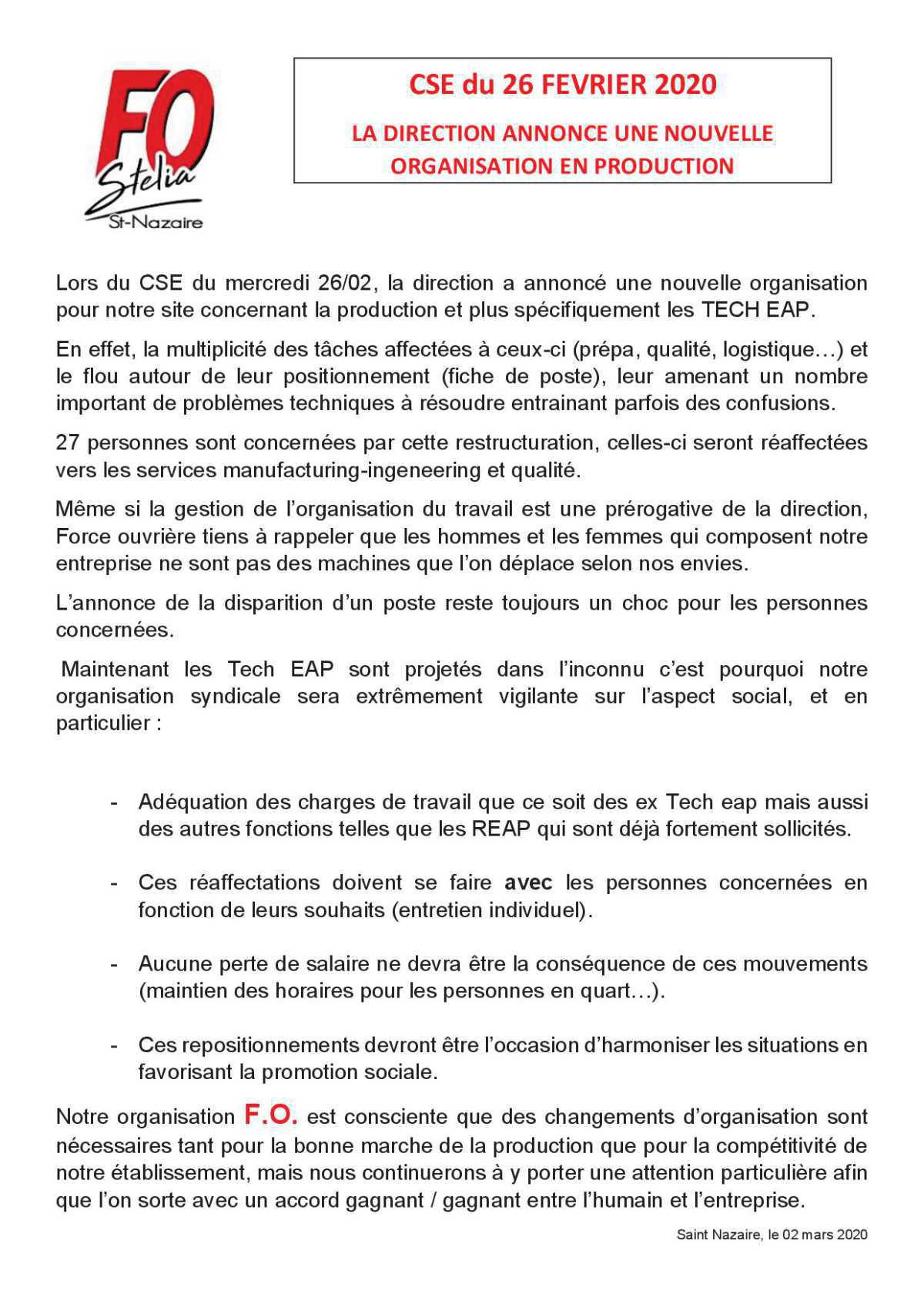 Tract Suppression des postes de Tech EAP