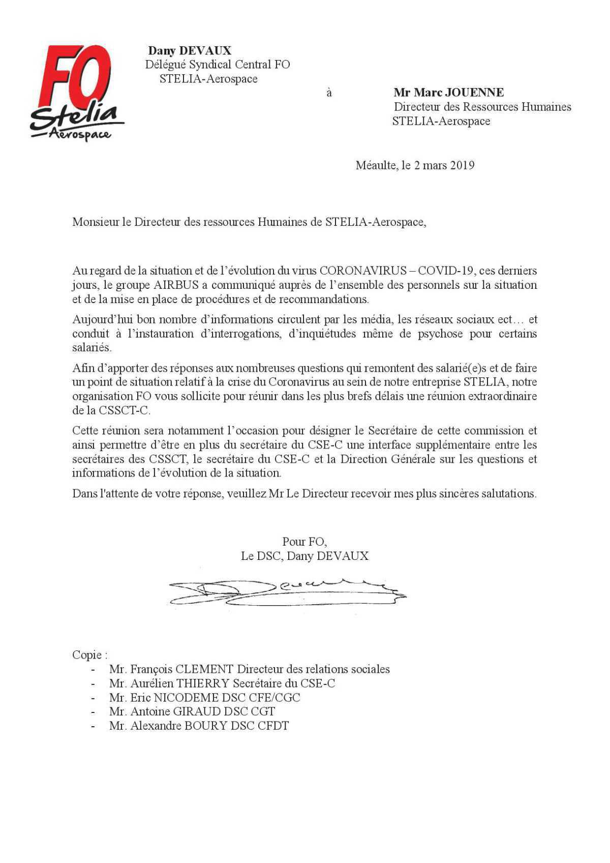 courrier CSSCT-C