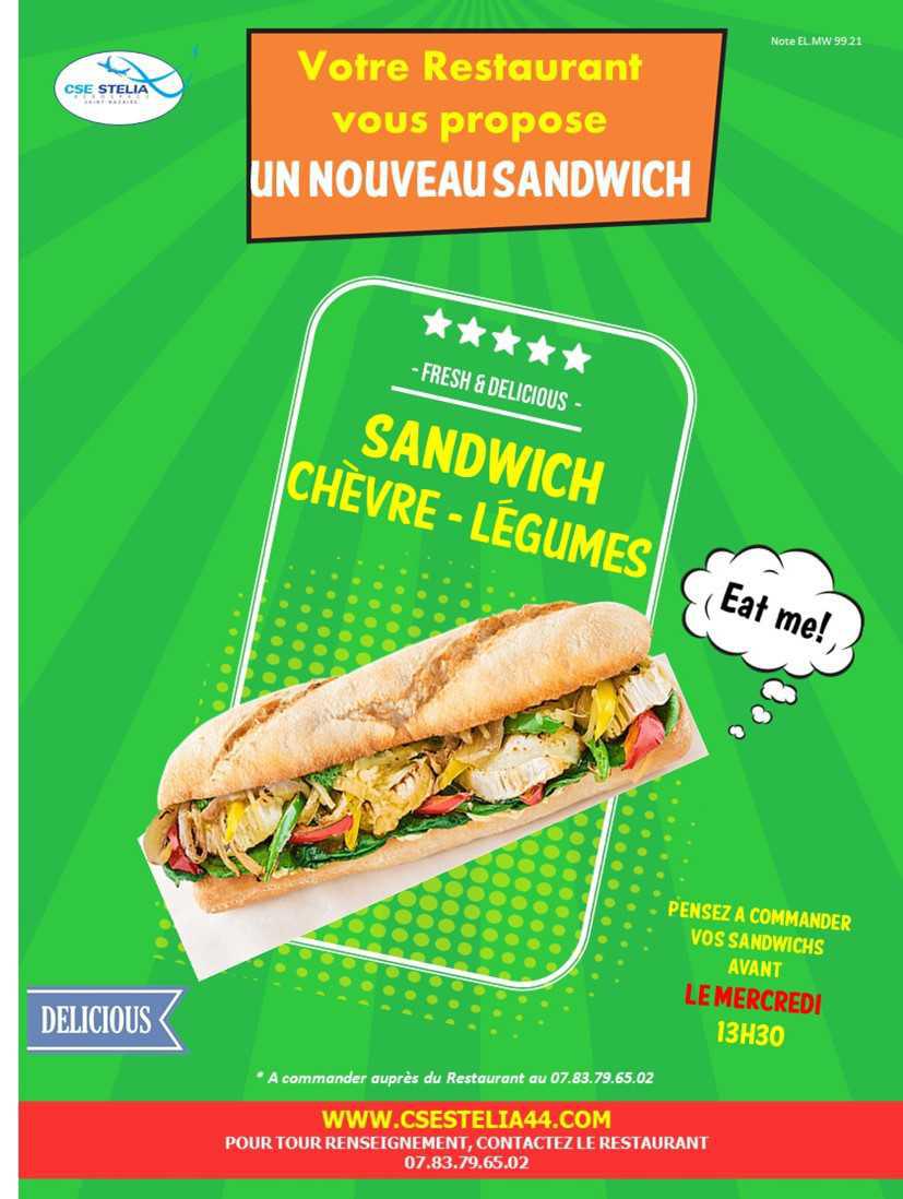 Nouveau Sandwich au Restaurant