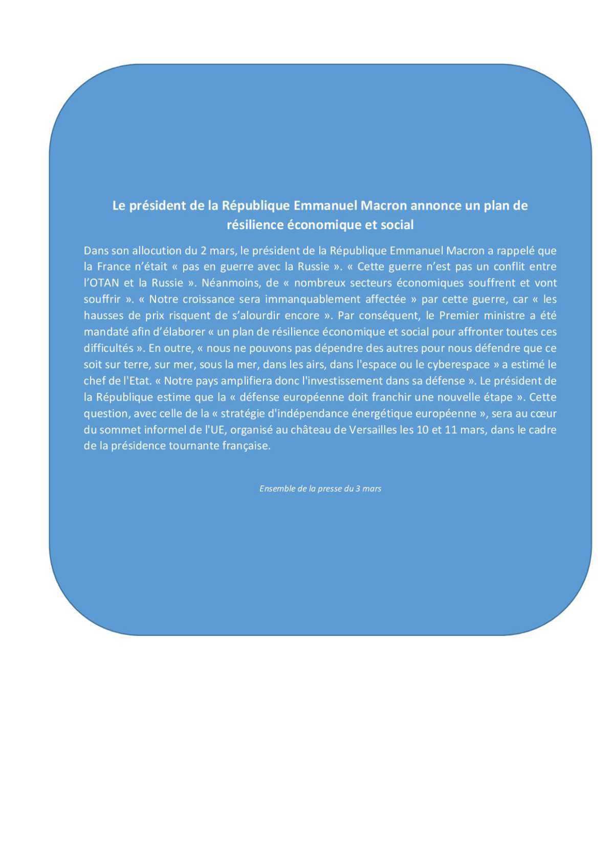 Revue de presse S09