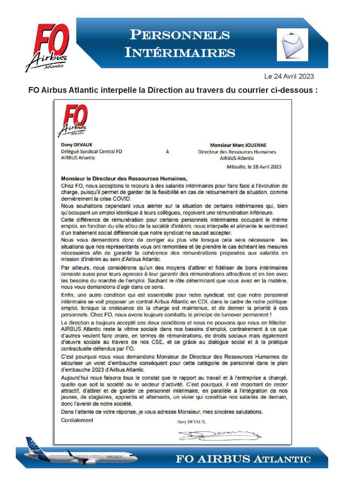 Personnel interimaire