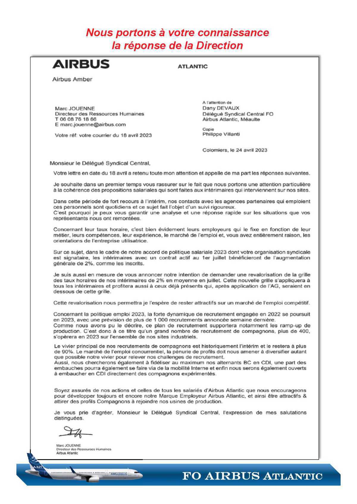 Personnel interimaire