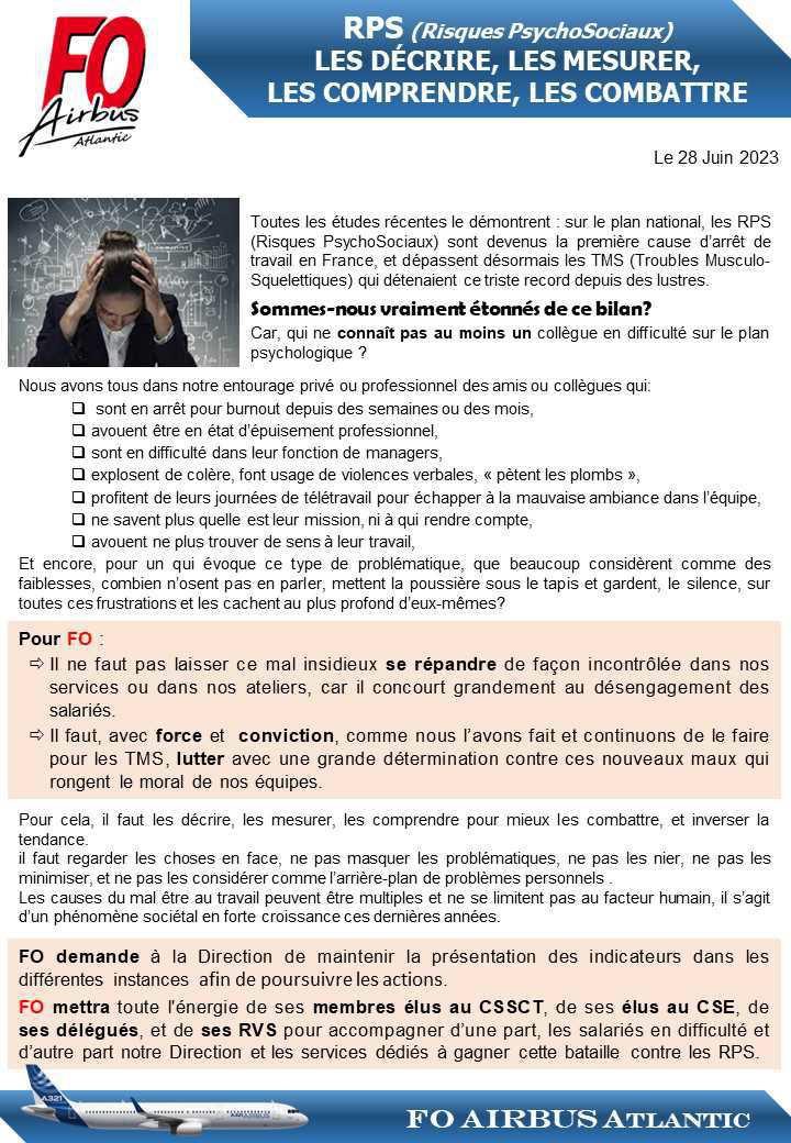 RISQUES PSYCHOSOCIAUX