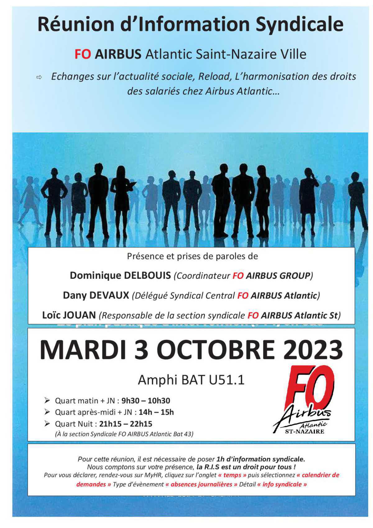 REUNION D'INFO SYNDICALE