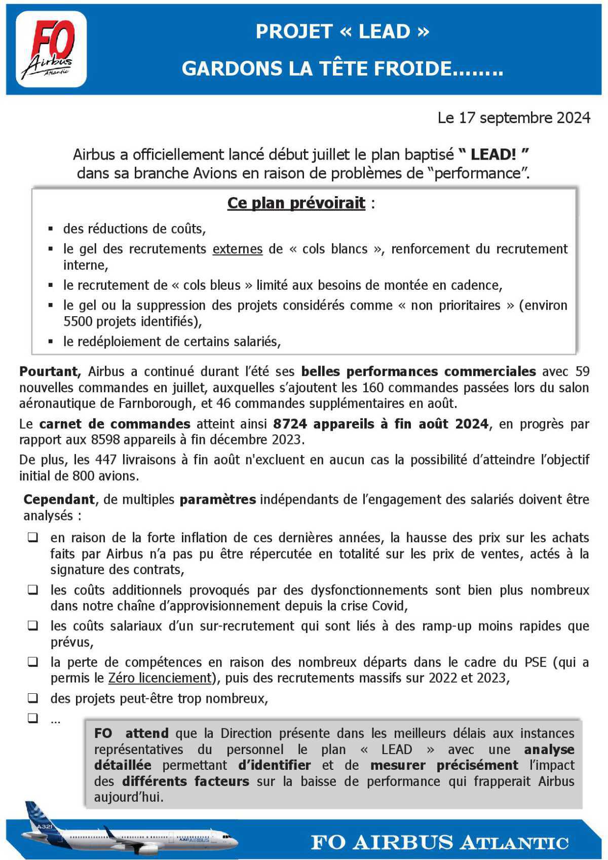 Projet LEAD... GARDER LA TETE FROIDE