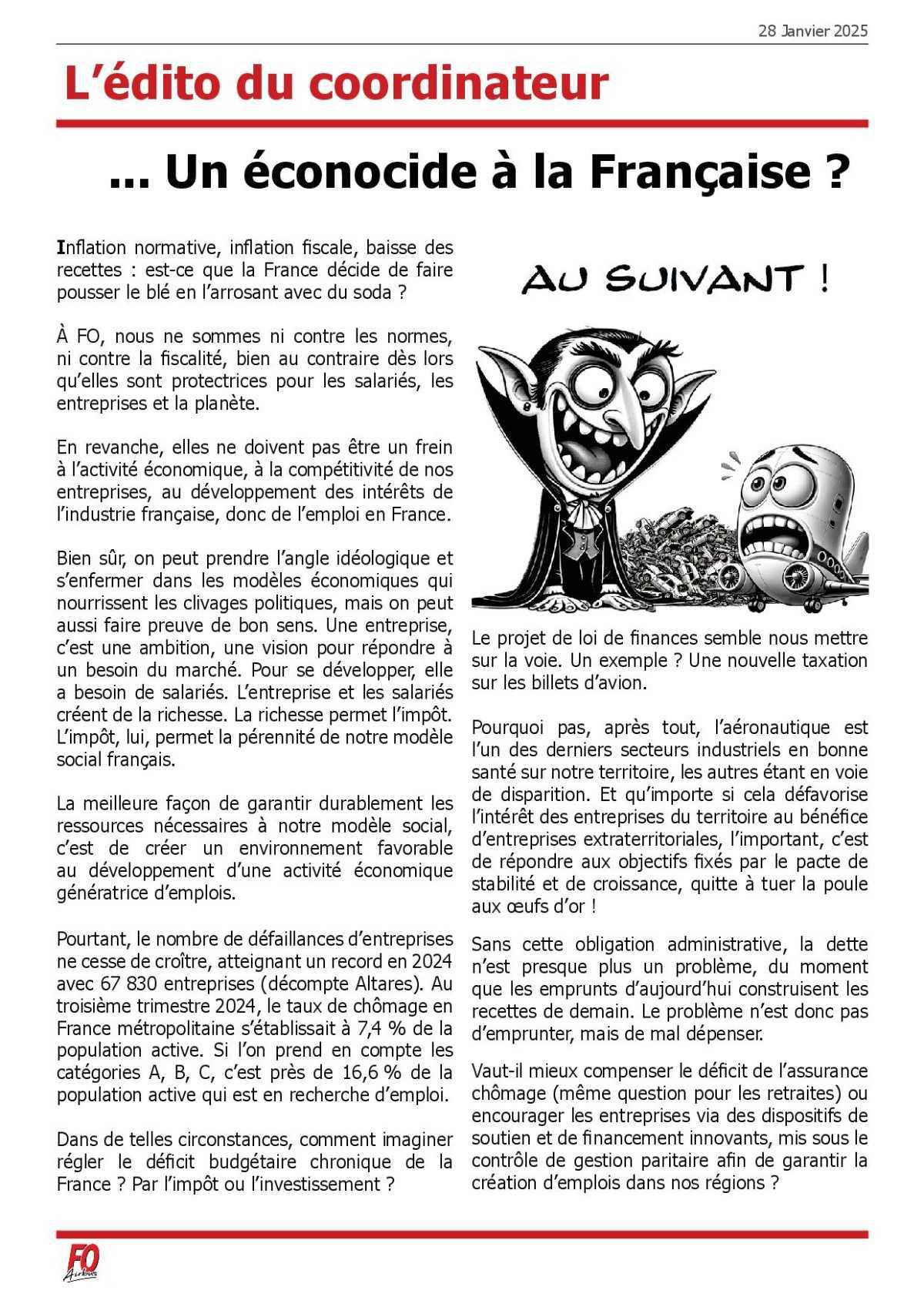 L’édito du coordinateur Econocide à la Francaise