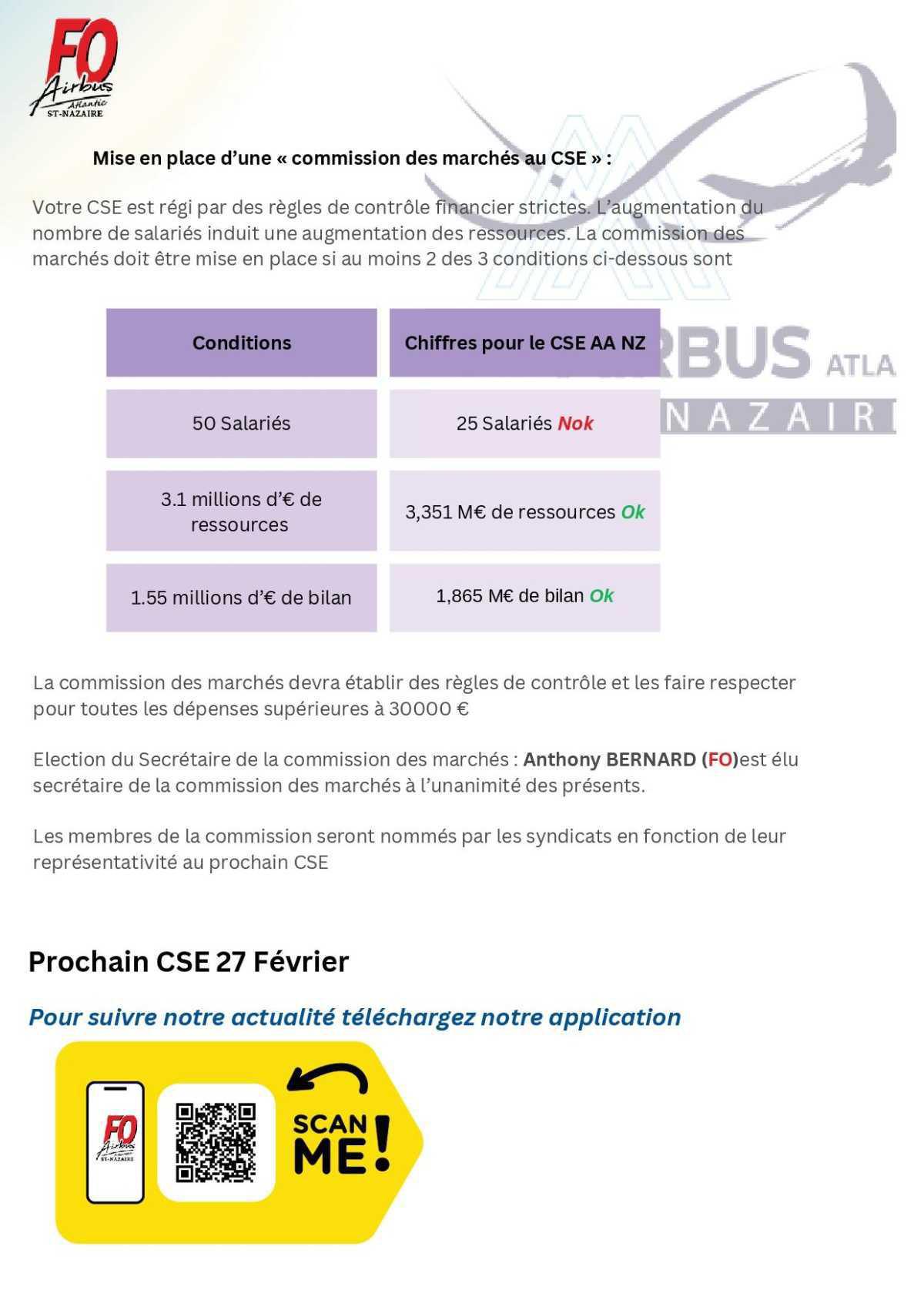 FLASH CSE de Janvier