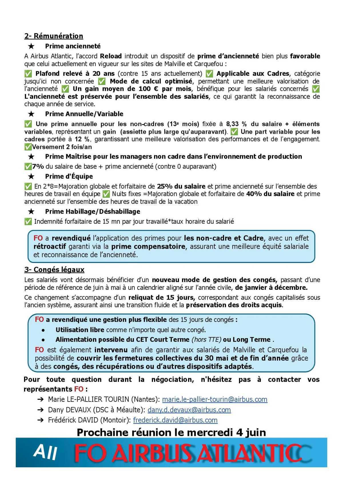 Accord de substitution salariés de Malville et Carquefou