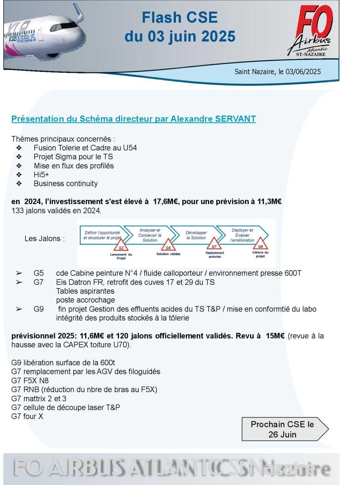 Flash CSE du 03 juin