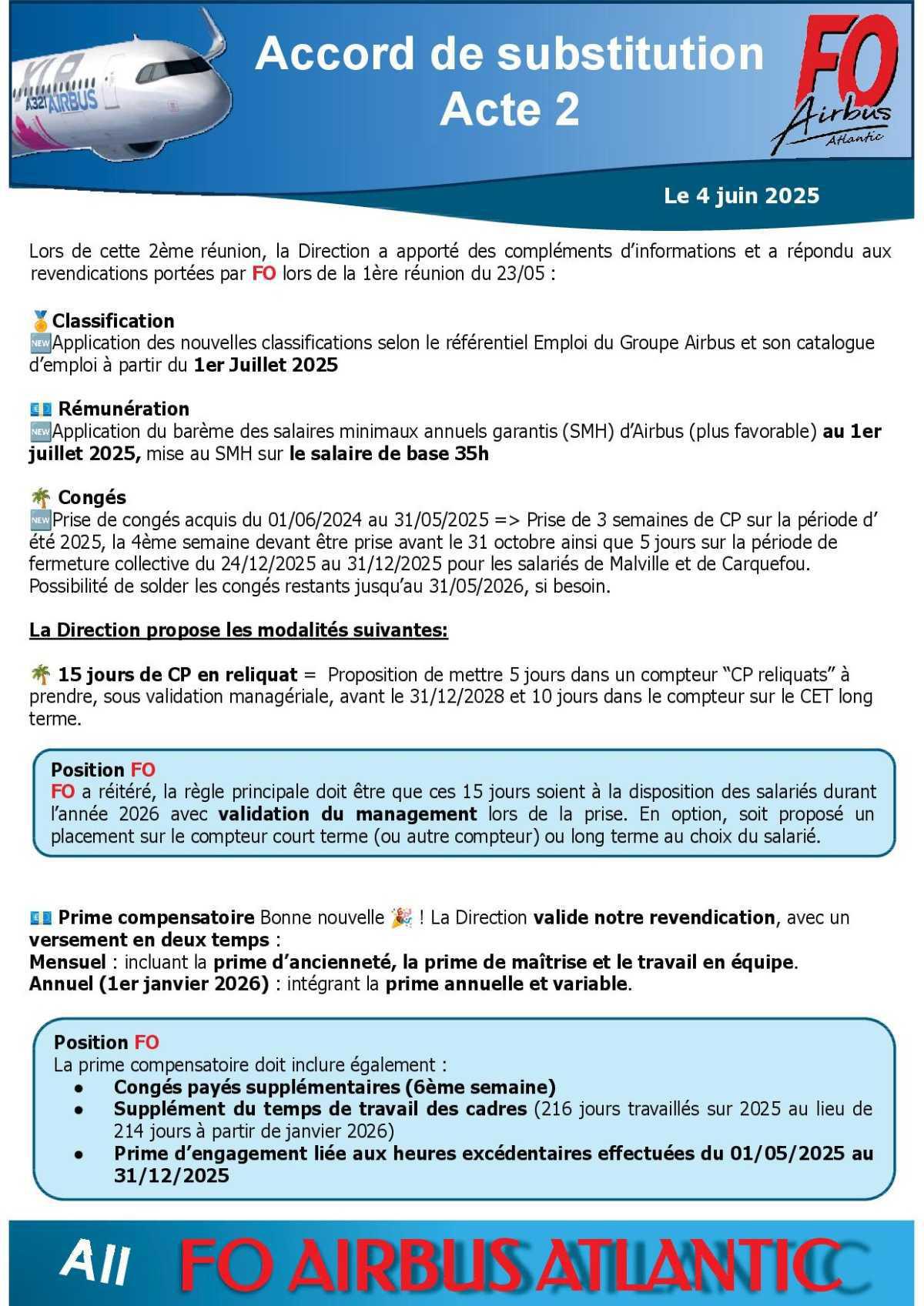 Accord de substitution Pour les salariés de DAHER
