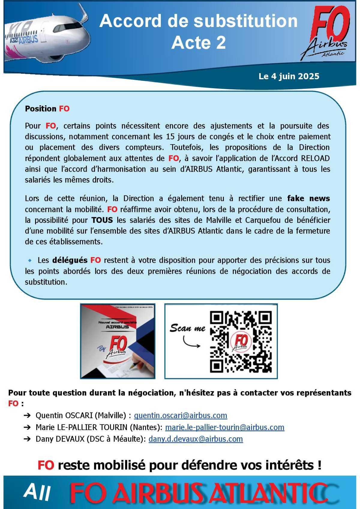 Accord de substitution Pour les salariés de DAHER