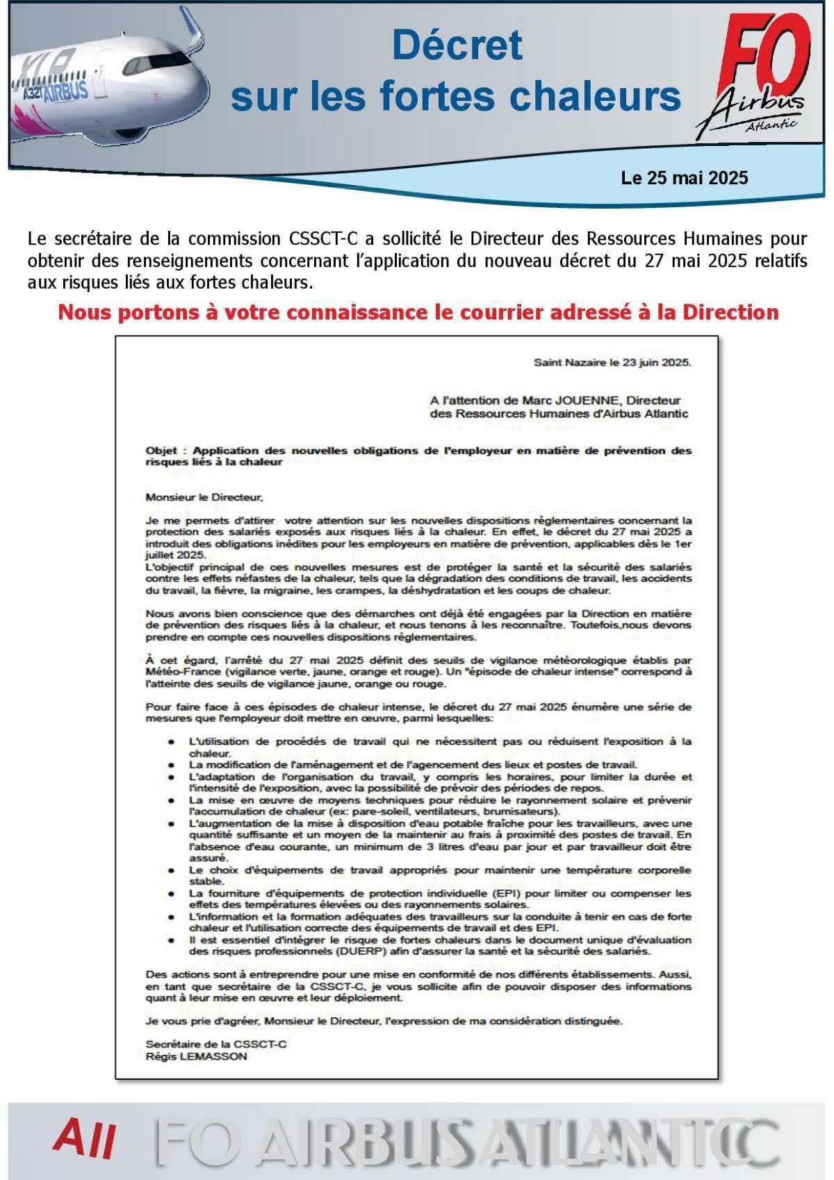 Décret sur les fortes chaleurs