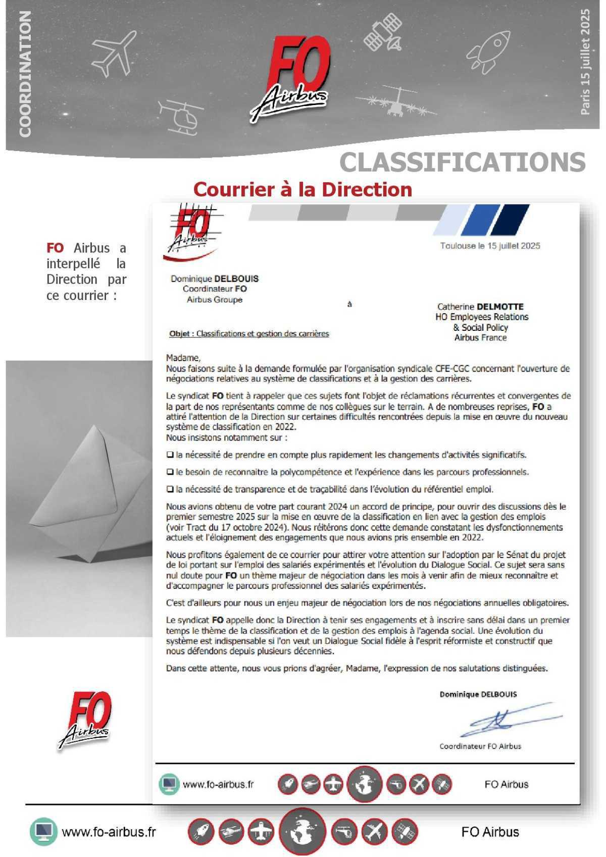 Courrier classifications