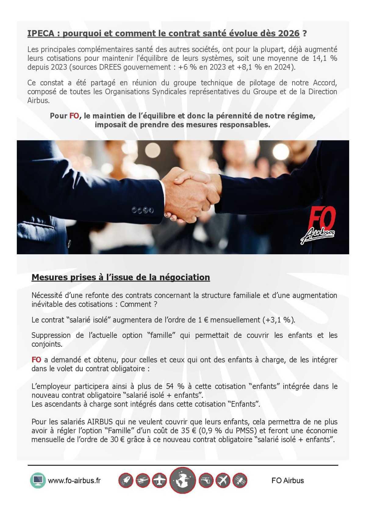 Avenant au contrat IPECA