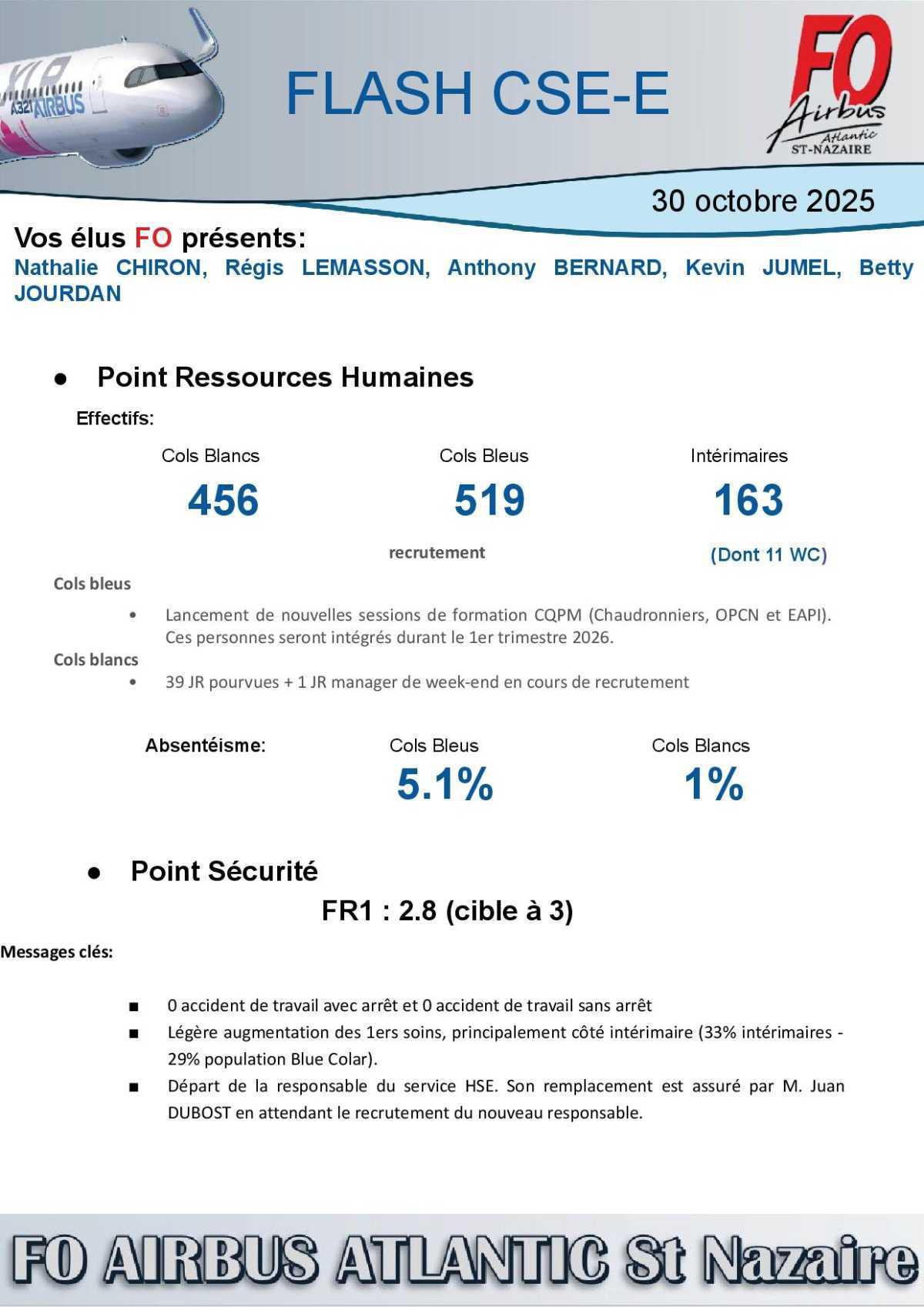 🗓️ Retour sur la réunion CSE-E du 30 octobre
